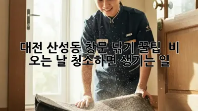 대전 산성동 창문 닦기 꿀팁 ✨ 비 오는 날 청소하면 생기는 일?! 🌧️