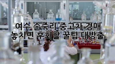 여수 손죽리 중고차 경매 🚨 놓치면 후회할 꿀팁 대방출!