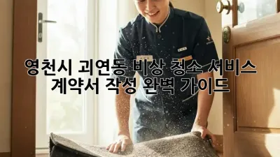 영천시 괴연동 비상 청소 서비스: 계약서 작성 완벽 가이드